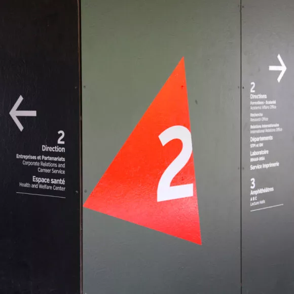 Landeau Création INSA directionnel signalétique