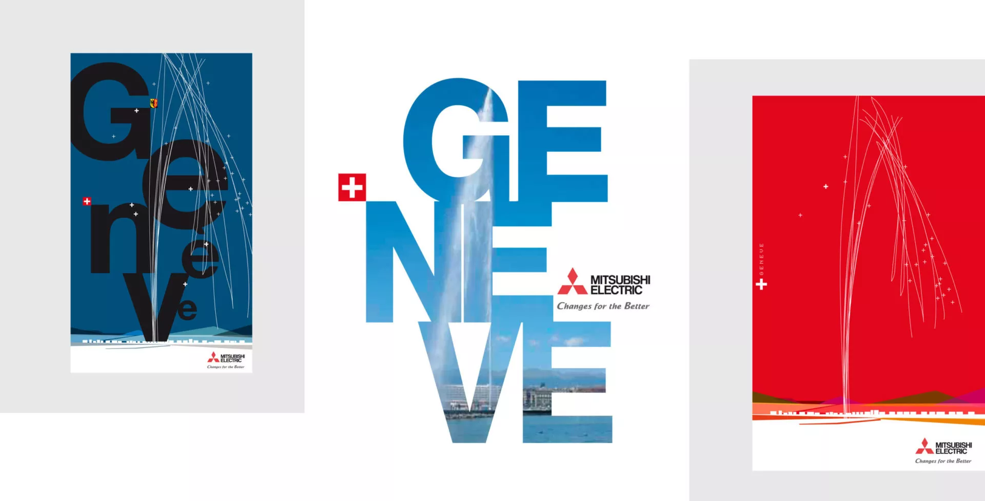 Landeau création Mitsubishi Electric affiches salon Genève